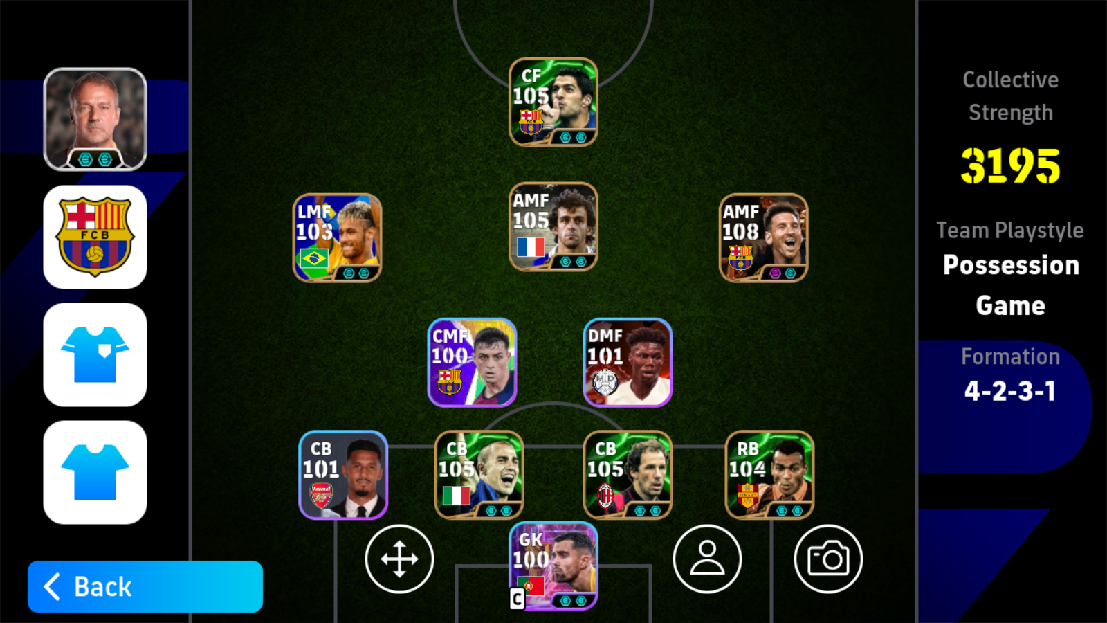 MSN kẹp Platini, Cafu